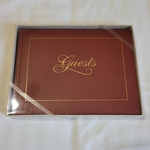 Amscan Burgundy and Gold Guest Book - New